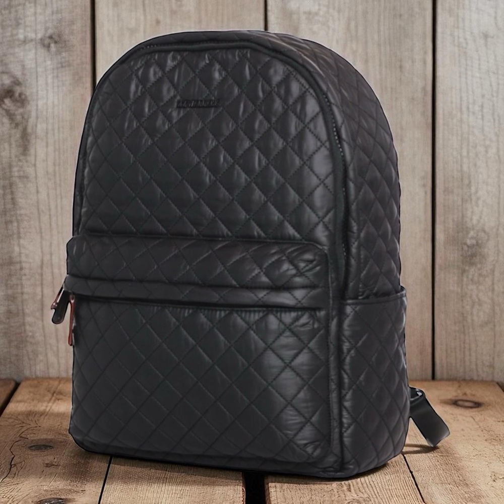 MZ Wallace Metro Black Quilted Backpack